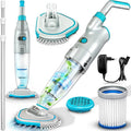 Aspirateur de Piscine Électrique tillvex avec Batterie et Manche Télescopique 3,60 m