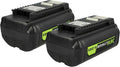 Lot de 2 Batteries 36V 4000mAh Li-Ion pour Outils Ryobi