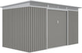 Cabane de jardin en métal 7 m², gris, facile à installer, ventilation intégrée