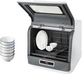 Mini lave-vaisselle compact avec 3 programmes, séchage auto et affichage LED pour cuisine, camping et bureau