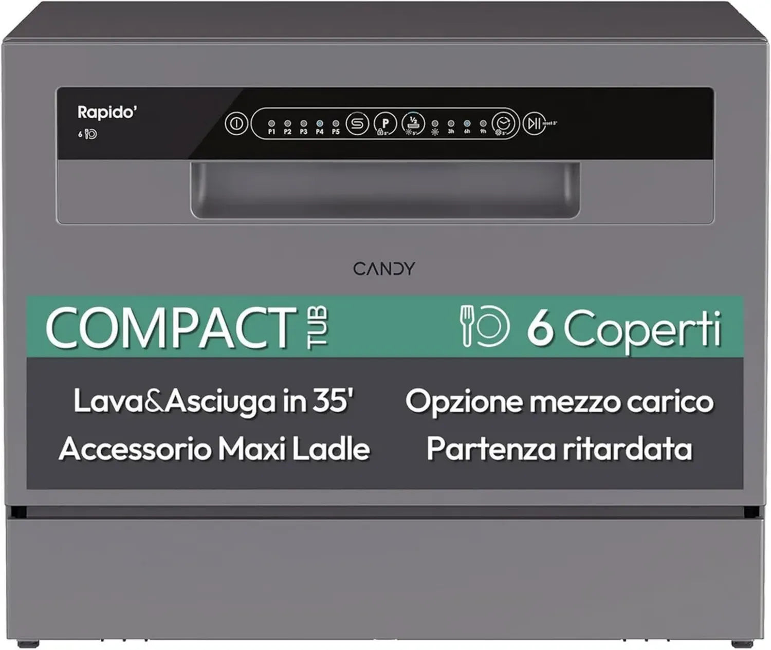 Lave-vaisselle Compact Candy CP 6E51LS – Design Moderne