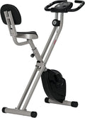 Vélo pliable d'intérieur HOMCOM avec 8 niveaux de résistance magnétique, dossier et selle réglables, écran LCD multifonction et capteur de fréquence cardiaque intégré