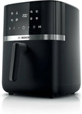 Friteuse à Air Bosch Série 4, 6.1L, 7 Programmes, Chauffe Double, Décongélation et Maintien au Chaud, Écran Tactile, Cuisson Rapide, Noir