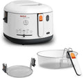 Tefal Filtra One - Friteuse avec Filtration, Température Ajustable, Antiadhésif, Blanc, Modèle FF163111