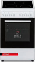 Four Électrique Multifonction 48L avec Plaque Vitrocéramique et Sécurité Avancée, Blanc