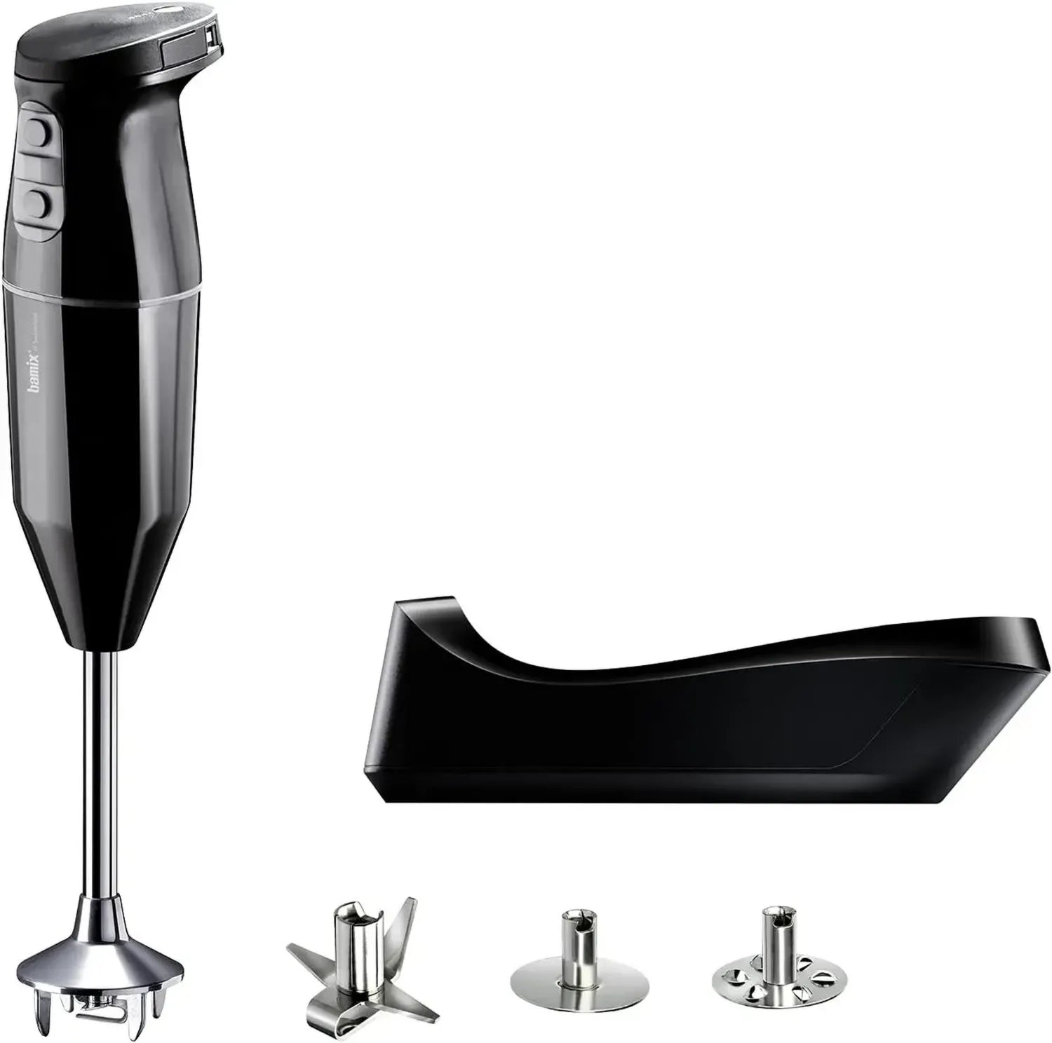 Mixeur Plongeant Sans Fil Bamix avec Station de Charge, Accessoires Divers, 250W, Noir, Fabriqué en Suisse