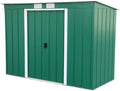 Abri de Jardin en Métal Vert 2.85 m² - Toit Pentu Renforcé, Rangement Outils
