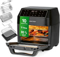 Friteuse à Air Chaud 12L avec Écran Tactile et Minuterie - 1700W, Cuisson Saine, 10 Programmes Automatiques