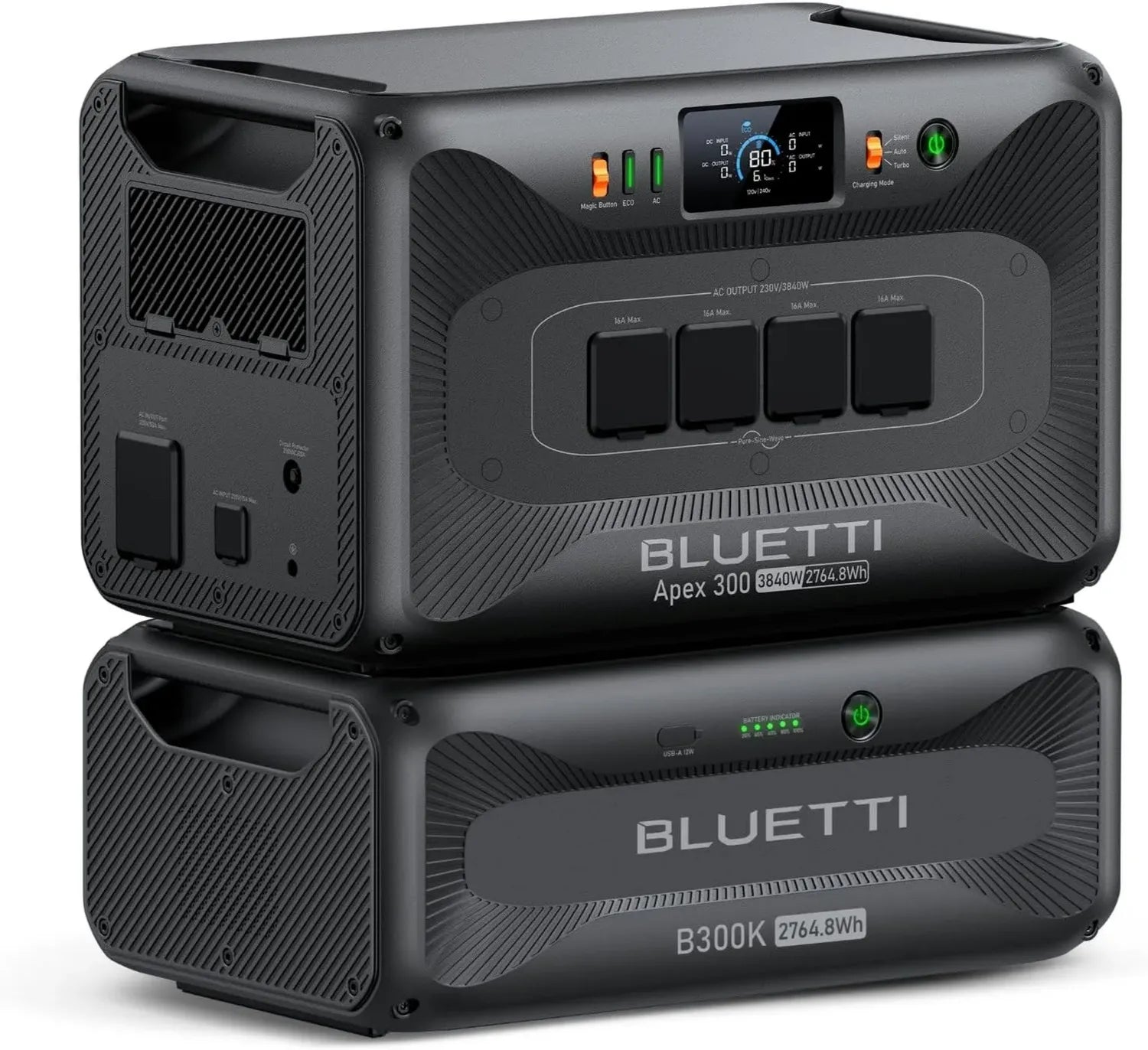 Générateur Électrique BLUETTI Apex 300 avec Batterie LFP de 5529,6Wh, 4 Prises CA 3840W pour Maison et Camping