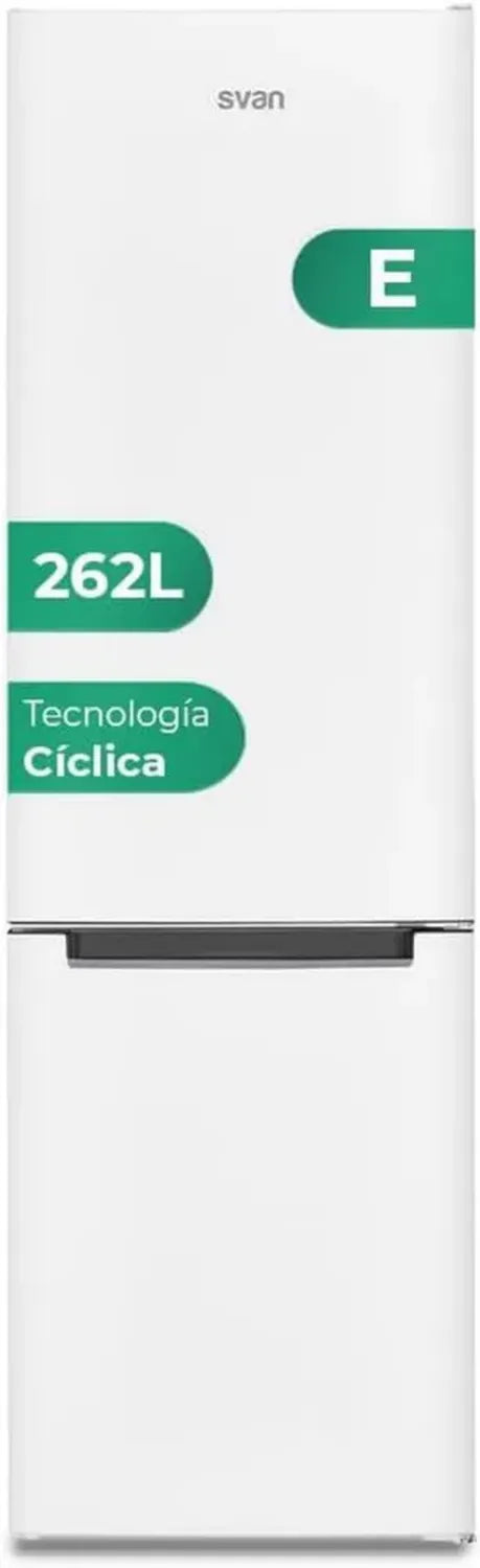 Réfrigérateur Combiné Svan Blanc, 262 L, Portes Réversibles, Silencieux 40 dB