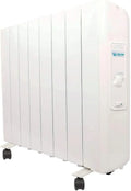 FARHO Radiateur Électrique 1330W Inertie Fluide, Eco R Ultra 08, Analogique, Roues Incluses, Économie d'Énergie, Garantie 20 Ans