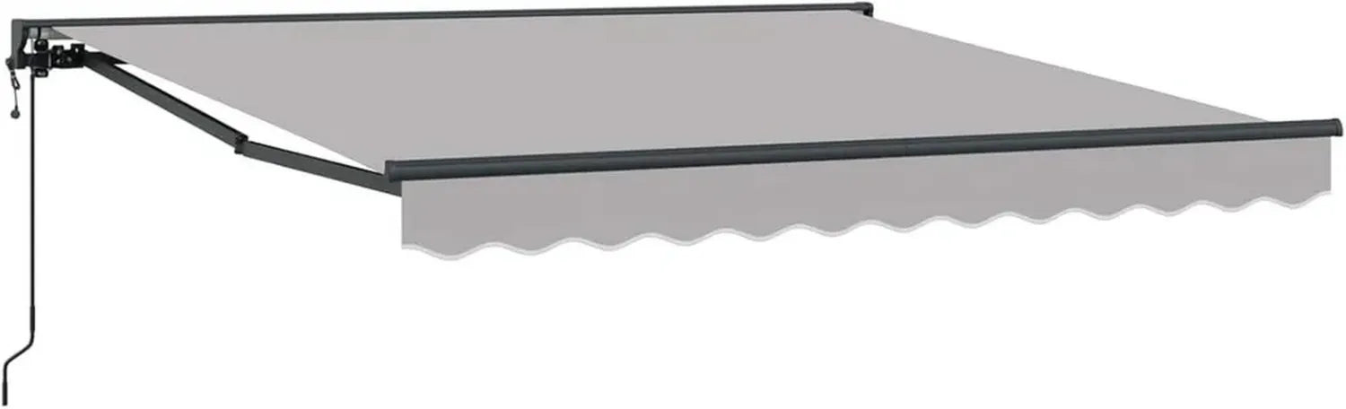Auvent Électrique 300 x 250 cm en Aluminium Gris Clair, Résistant aux Intempéries