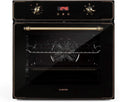 KLARSTEIN Elizabeth - Four encastrable rétro 70L, classe A, convection et grill, 2200W, 50-250°C, boutons rotatifs laiton - noir