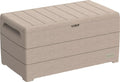 Coffre de Rangement Extérieur 416 L Duramax - Boîte en Plastique à Texture Bois, Taupe Chaleureux