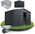 Abri de Jardin Métallique XL - Résistant aux Intempéries avec Porte Coulissante Sécurisée