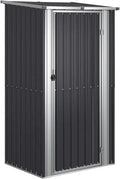 Abri de Jardin Extérieur en Acier Galvanisé Anthracite 118,5x97x209,5 cm