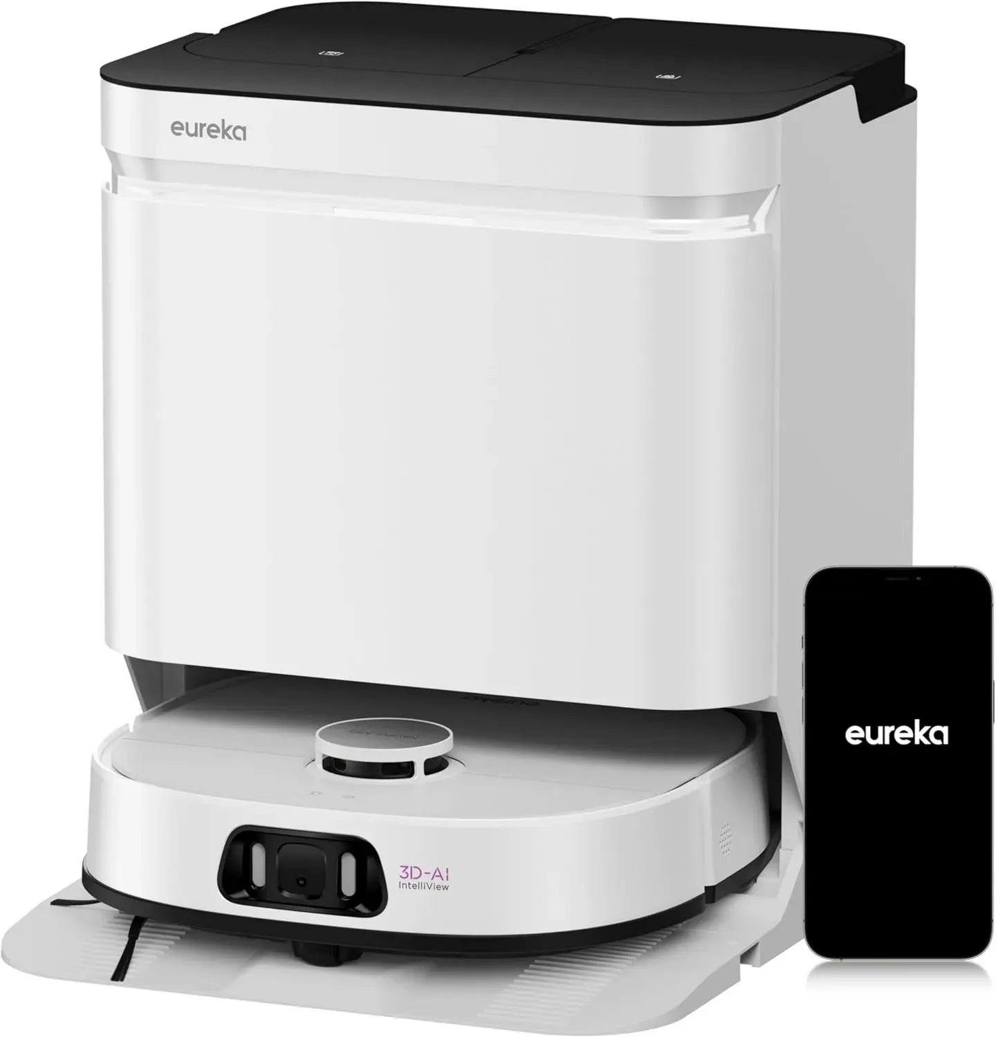 Eureka J15 Ultra Aspirateur Robot 19000 Pa avec Lavage 75°C, Brosse Anti-enchevêtrement et Serpillière Relevable, Batterie 5200 mAh