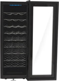 Cave à Vin 90L - Compresseur pour 30 Bouteilles avec Écran Tactile LED - Protection Anti-UV et Température 12-18°C