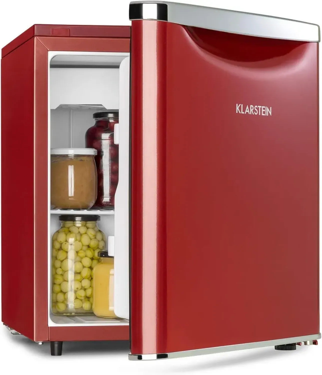 Réfrigérateur Klarstein Yummy avec congélateur 45L, silencieux 42 dB, rouge