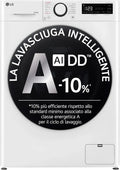 Lave-sécheuse LG AI DD 10/6 kg Classe D avec TurboWash360 et Eco Hybrid
